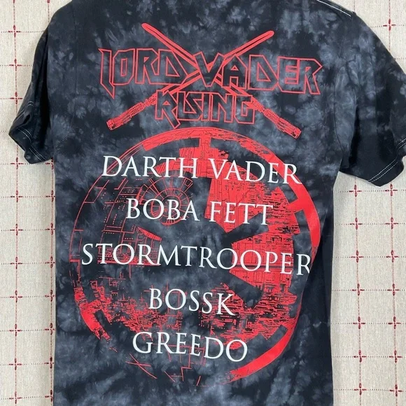 WeLoveFine X Star Wars Lord Vader Rising Gray Tie Dye Shirt Men’s Size Small New - Picture 4 of 5